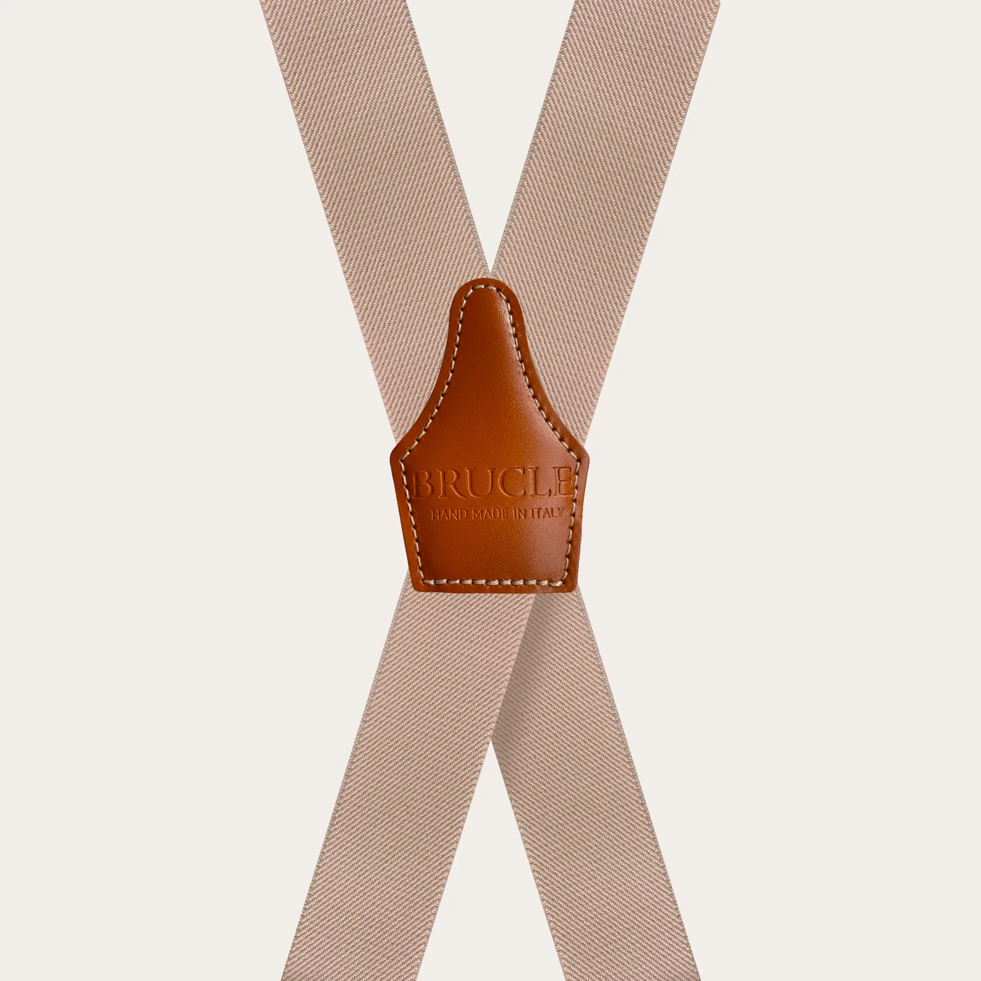Bretelle a X nichel free, beige