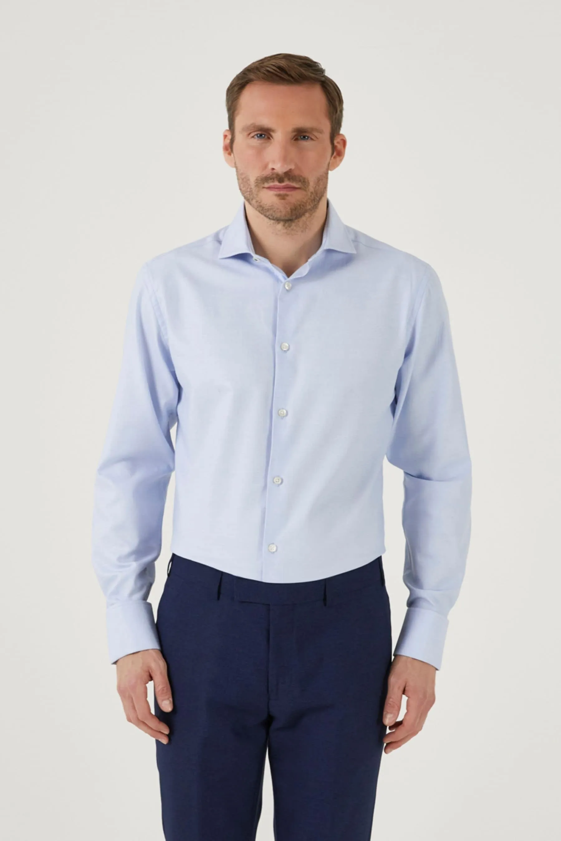 Camicia Dobby Skopes 100% Cotone con doppio polsino    