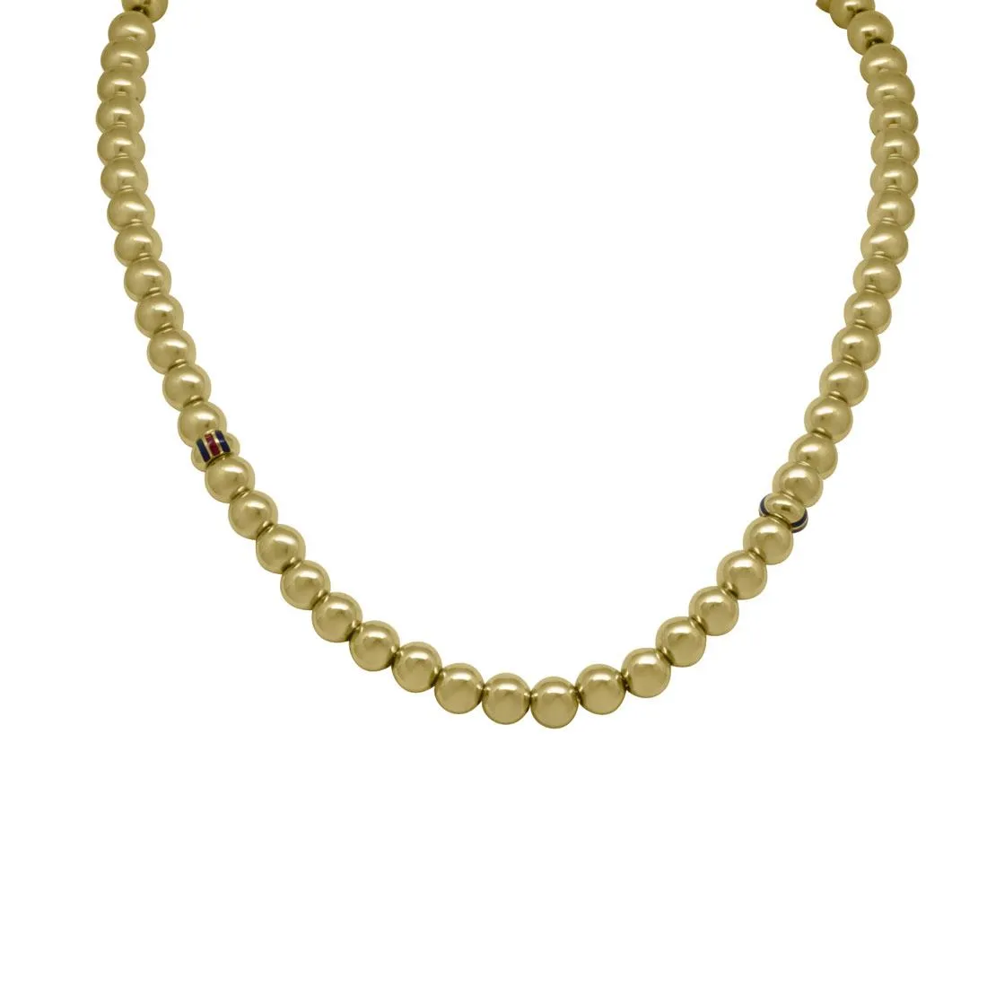 Collana a maglia in acciaio colore oro giallo, lunghezza  48cm