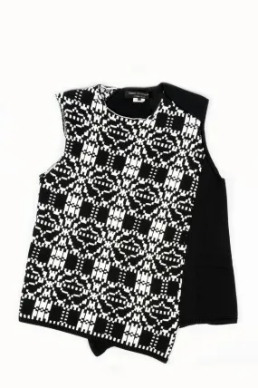 COMME DES GARCONS HOMME PLUS ASYMMETRICAL VEST BLACK