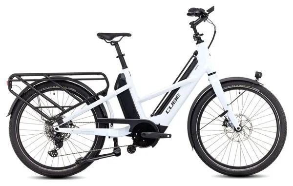 Cube Longtail Sport Hybrid 725 Electric Longtail Cargo Bike Shimano Deore 10S 725 Wh 26'' Flash White 2024