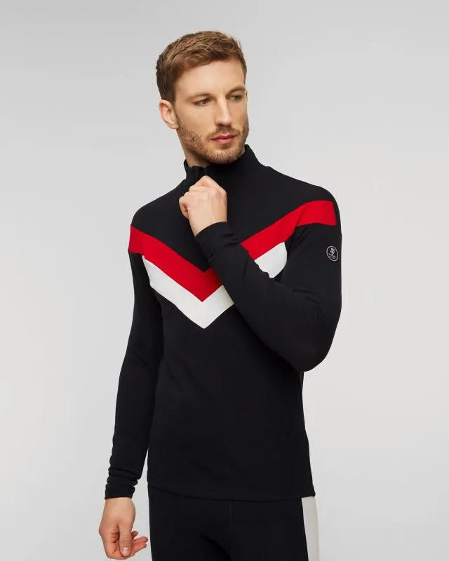 Dolcevita blu scuro con cerniera da uomo We Norwegians Voss