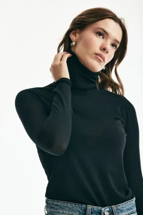Dolcevita in lana rasata nero 