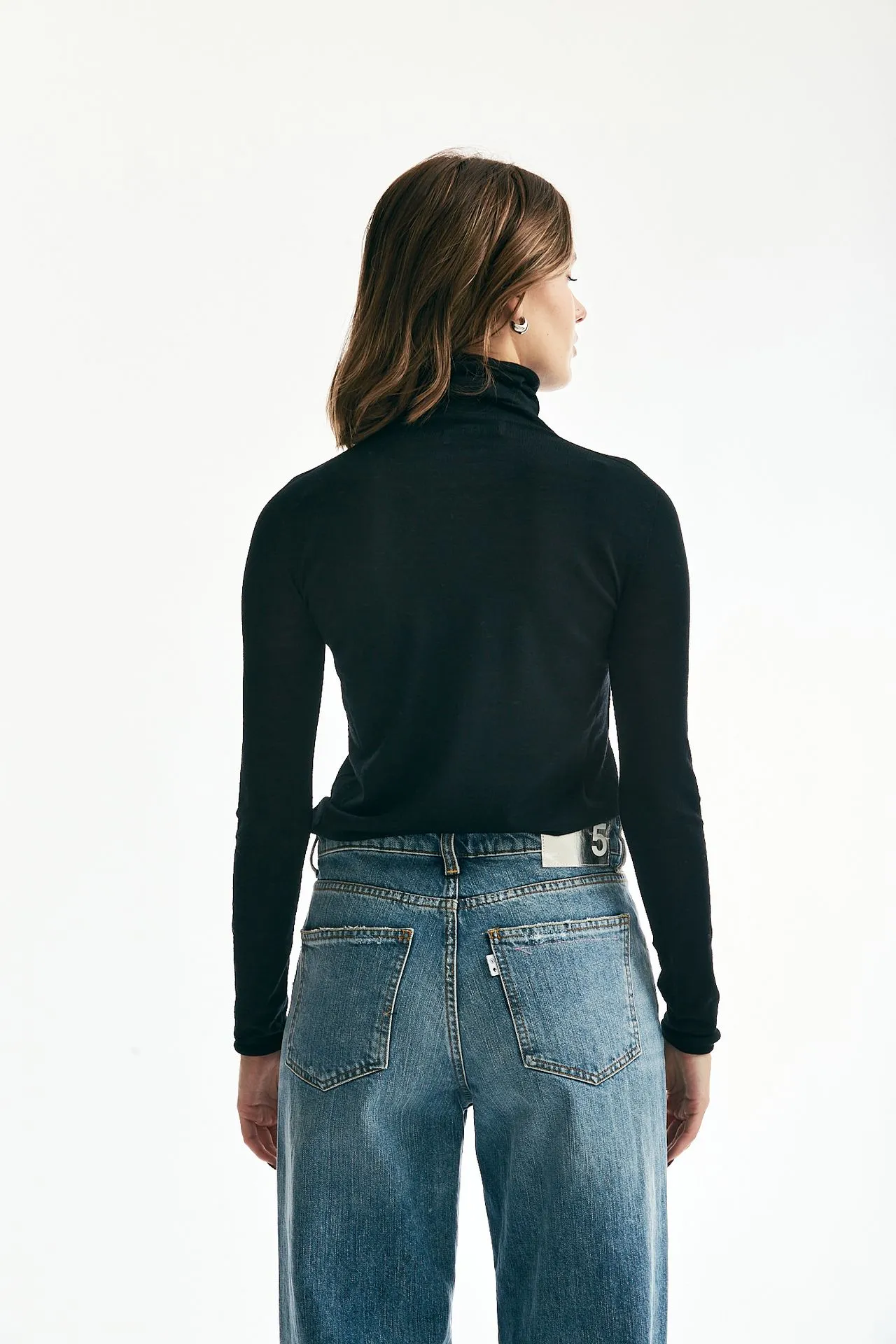 Dolcevita in lana rasata nero 