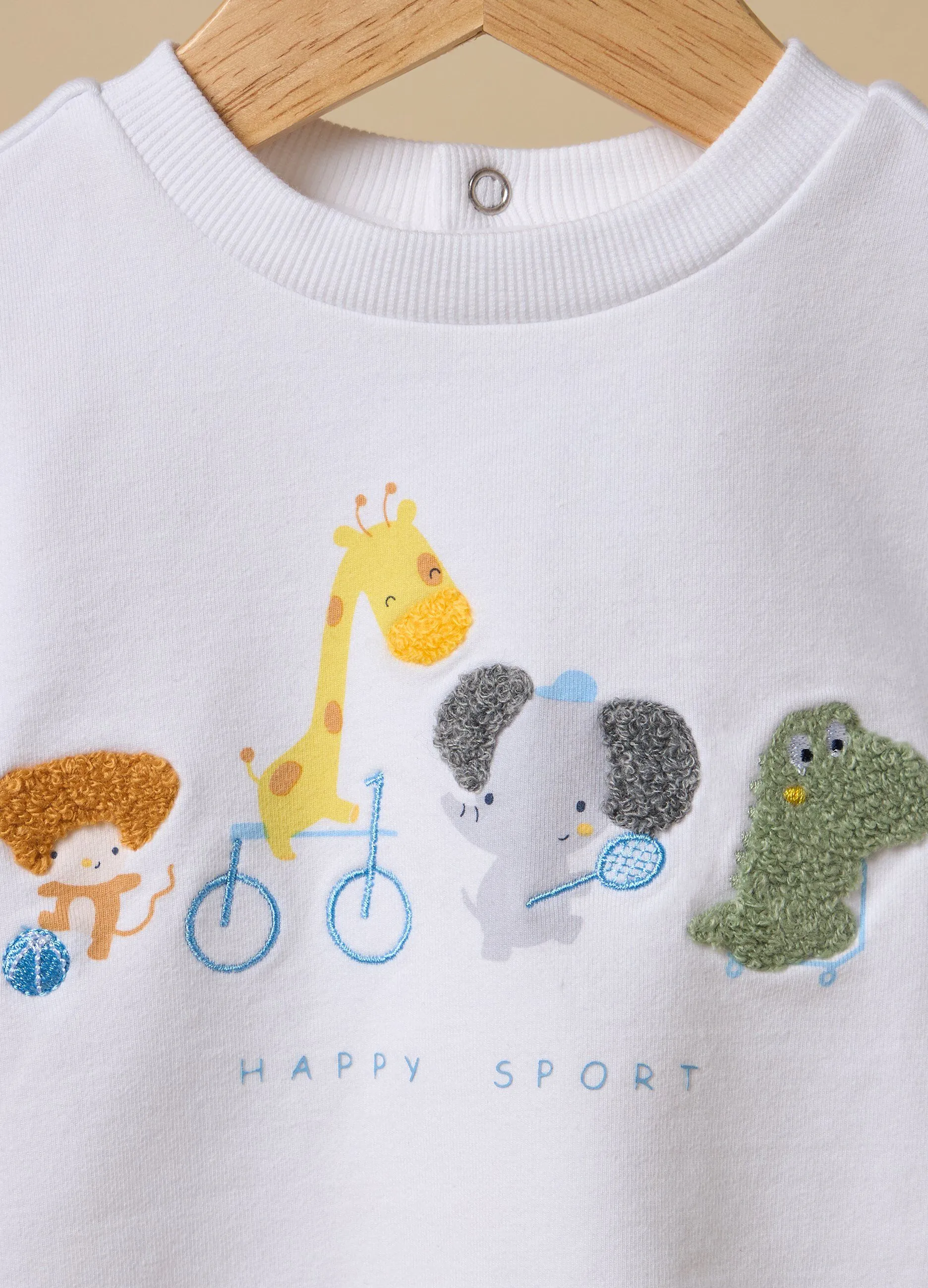 Felpa IANA in cotone stretch neonato