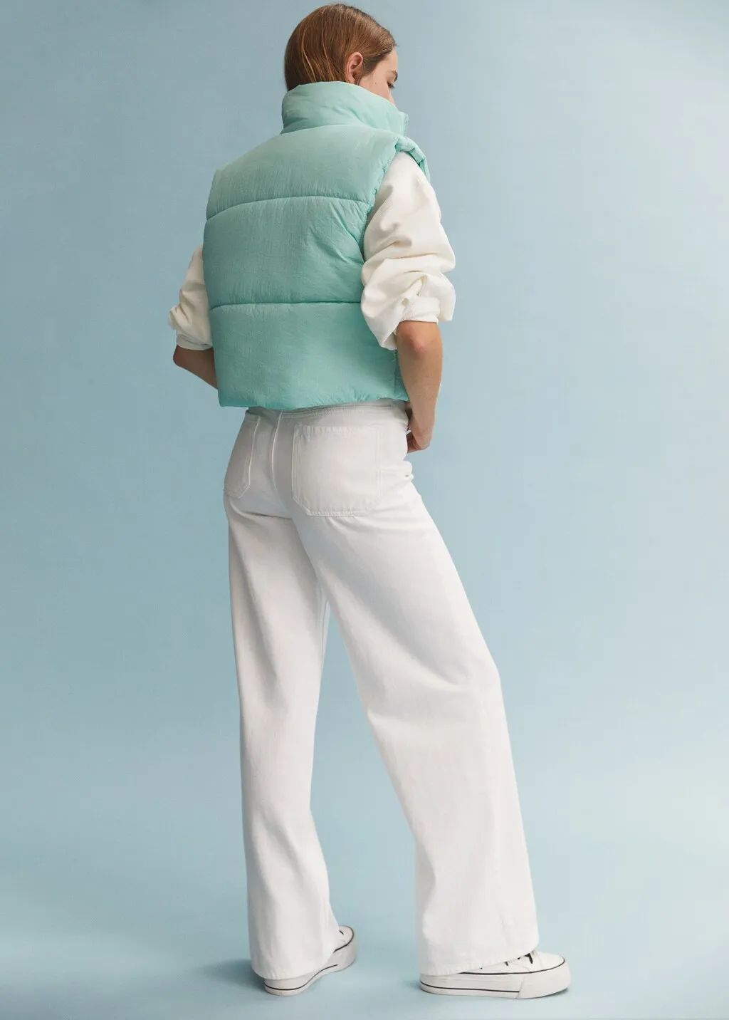 Jeans Wideleg vita alta cuciture