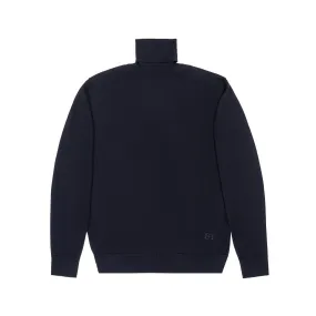 Maglione Dolcevita Blu Navy in Lana Merino Extrafine 