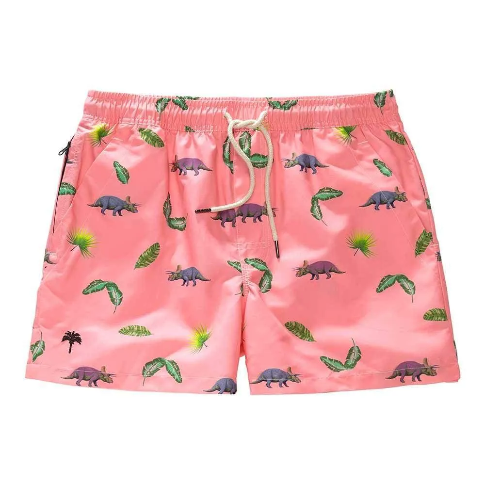Pink Dino Swim Trunks Assorted