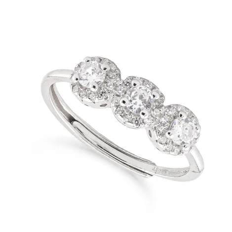 SARNIORO Anello trilogy in argento 925 con zirconi
