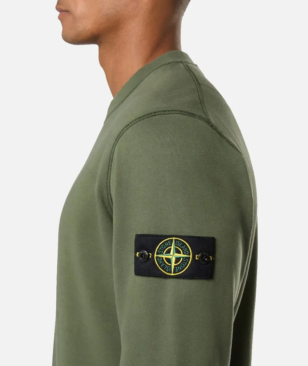 STONE ISLAND--Felpa girocollo con motivo a coste