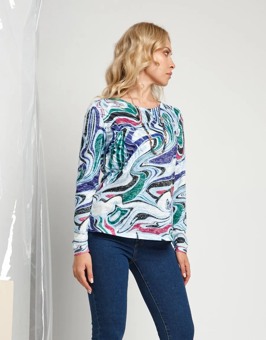 T-shirt con volants
