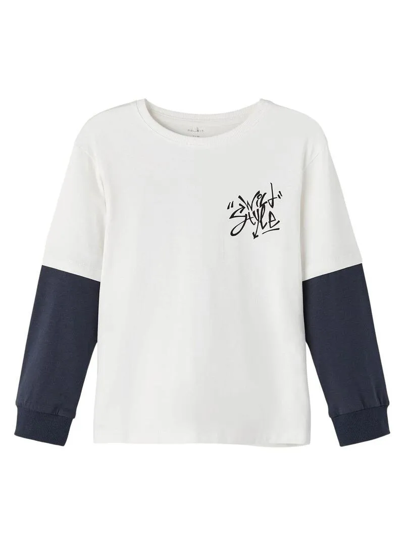 T-Shirt Name It Omsan Beige per Bambino