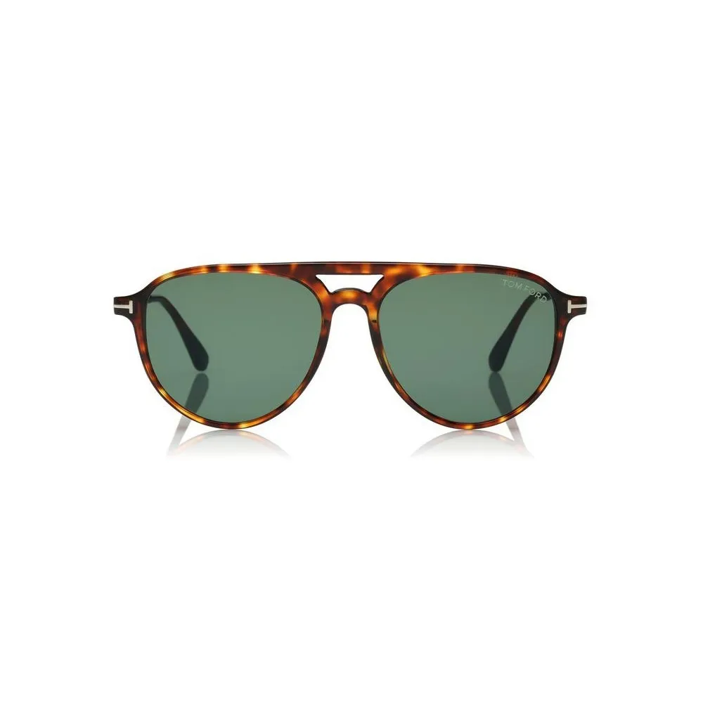 Tom Ford - Carlo Sunglasses - Occhiali da Sole Pilota in Acetato - Avana Rossa - FT0587 - Occhiali da Sole - Tom Ford Eyewear
