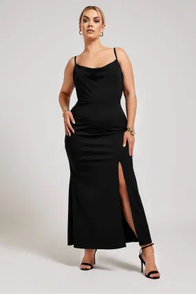 Yours Curve London - Pizzo - Abito maxi con scollo ad anello